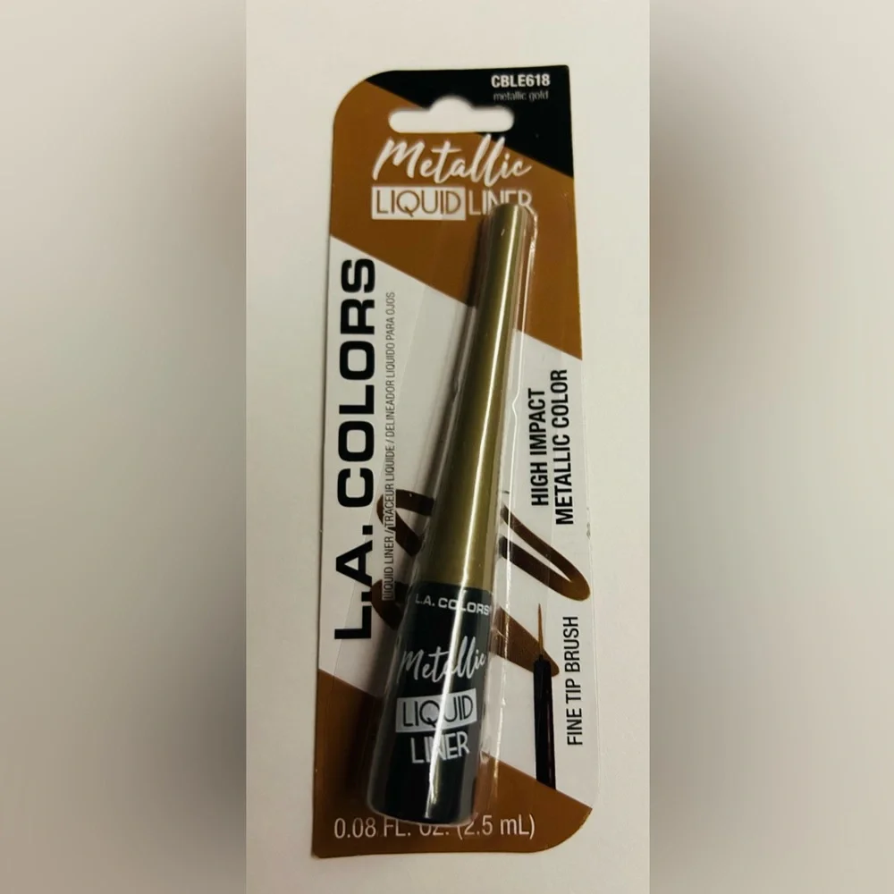 New L. A. Colors Metallic Gold Liquid Liner Sealed High Impact Metallic Color